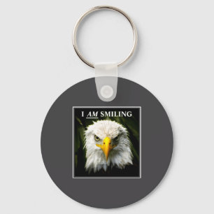 Funny I Am Smiling Mpy Eagle Photo  Key Ring