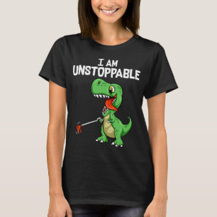 Funny I Am Unstoppable T-Rex Dinosaur Grabber Pun T-Shirt