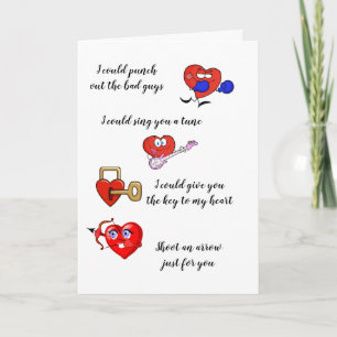 Funny I Can Hearts Valentine's  Card