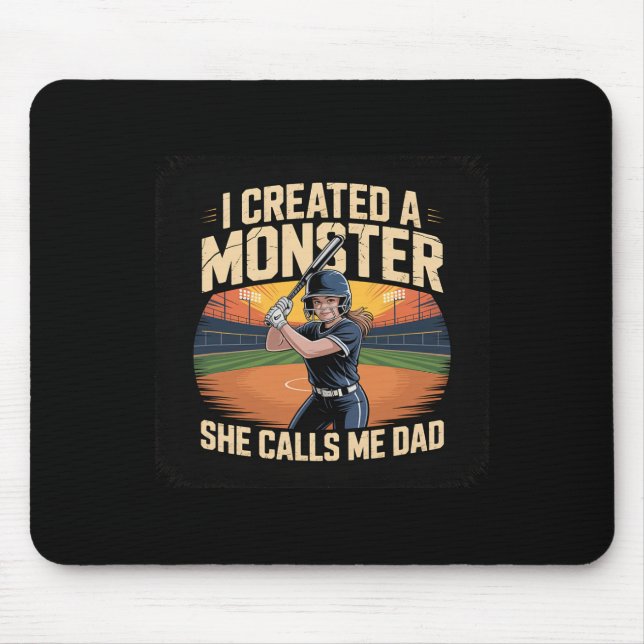 Funny I Created A Monster She Calls Me Dad Softll  Mouse Mat (Front)