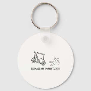 Funny I Do All My Own Golf Cart Stunts Attire For  Key Ring