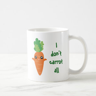 Funny I don't Carrot All Food Pun Humour Cartoon Coffee Mug