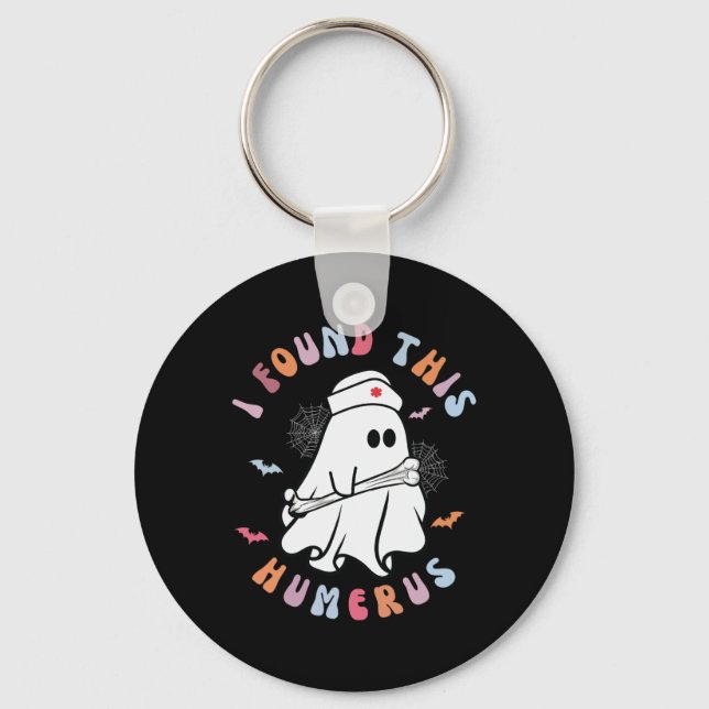 Funny I Found This Humerus Boo Ghost Halloween Cos Key Ring (Front)