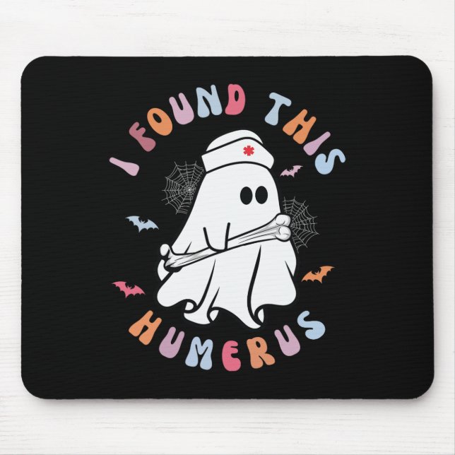 Funny I Found This Humerus Boo Ghost Halloween Cos Mouse Mat (Front)