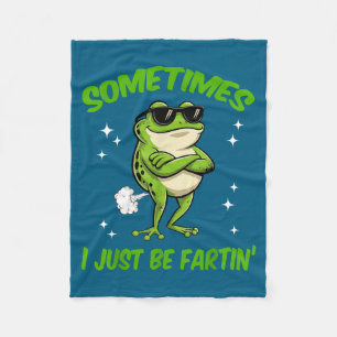 Funny I Frog Sometimes Embarrassing Just Farting Fleece Blanket