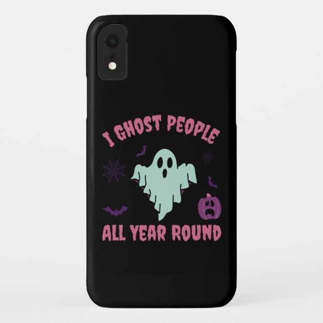 Funny I Ghost People All Year Round Halloween Case-Mate iPhone Case (Back)