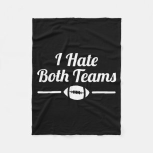 Funny I Hate Both Teams Football Small  Fleece Blanket