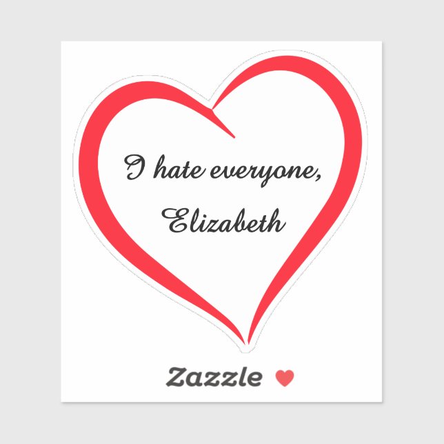 Funny I Hate Everyone Custom Name Introvert Sarcas (Sheet)