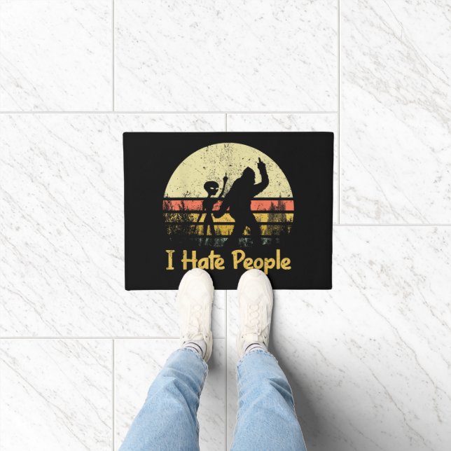 funny i hate people  doormat (Indoor)