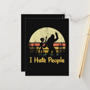 funny i hate people womens tshirts holiday postcard
