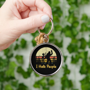 funny i hate people womens tshirts key ring