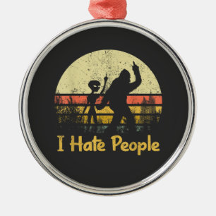 funny i hate people womens tshirts metal tree decoration