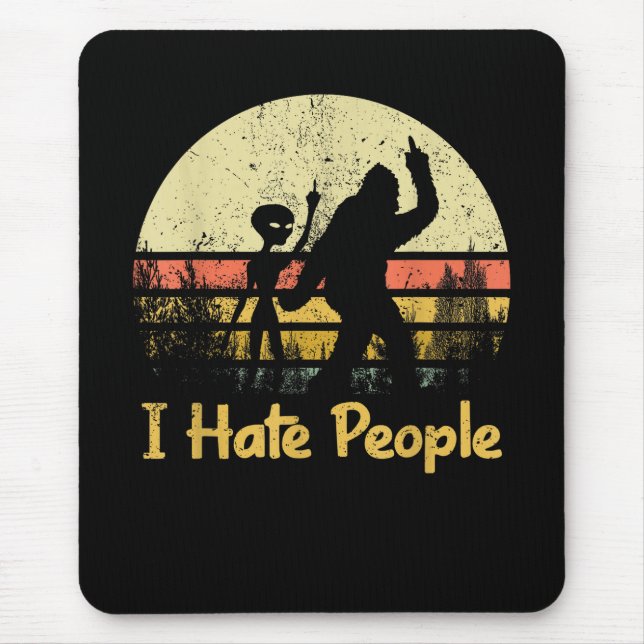 funny i hate people womens tshirts mouse mat (Front)