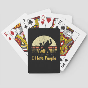 funny i hate people womens tshirts playing cards