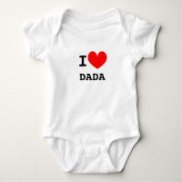 Funny I heart dada infant bodysuit | Kids humour