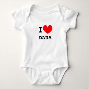 Funny I heart dada infant bodysuit   Kids humour