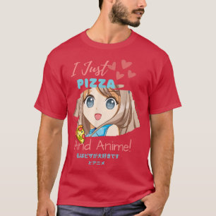 Funny I Just Heart Pizza and Anime Pizza Lover Ani T-Shirt