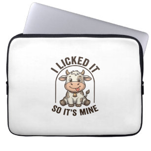 Funny I Licked It Cow Vintage Farm Shirt Design_1 Laptop Sleeve