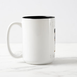 Funny I Like Rottweiler Dogs And Maybe 3 People Two-Tone Coffee Mug