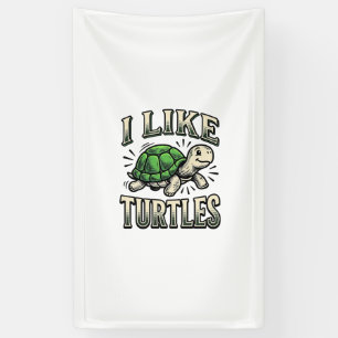 Funny I Like Turtles Vintage Turtle Shirt Design_1 Banner