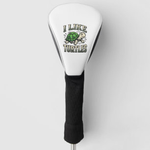 Funny I Like Turtles Vintage Turtle Shirt Design_1 Golf Head Cover