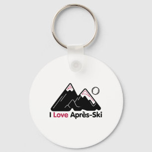 Funny I Love Apres Ski - Great Snow Lovers Gift Key Ring