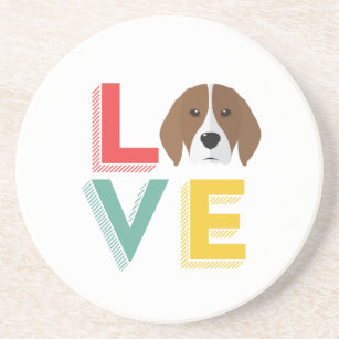 Funny I Love Beagle I Heart My Dog Puppy Lover Coaster