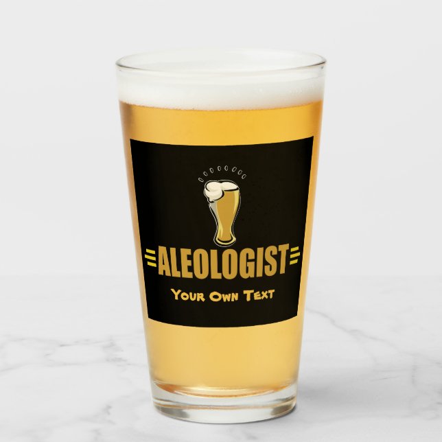 Funny I Love Beer Ale Glass (Front Filled)