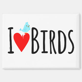  Funny I Love Birds  Magnet