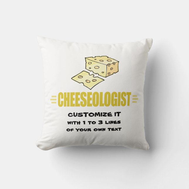 Funny I Love Cheese Cushion (Front)