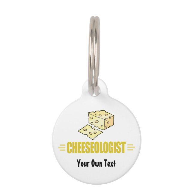Funny I Love Cheese Pet Tag (Front)