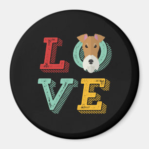 Funny I Love Fox Terrier I Heart Dog Puppy Lover Magnet