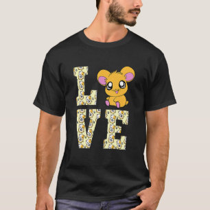 Funny I Love Hamsters Present Cute Hamster Pet   H T-Shirt