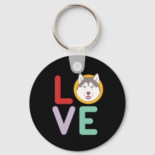 Funny I Love Husky I Heart My Dog Puppy Lover Key Ring