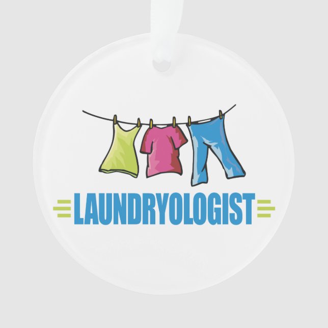 Funny I Love Laundry Ornament (Front)