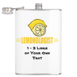 Funny I Love Lemons Hip Flask
