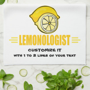 Funny I Love Lemons Tea Towel