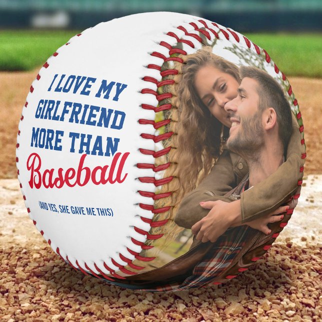 Funny I Love My Boyfriend 2 Photo Baseball (Creator Uploaded)