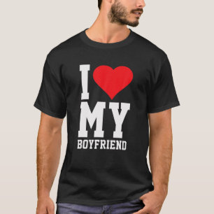 Funny I Love My Boyfriend Heart Valentine Matching T-Shirt