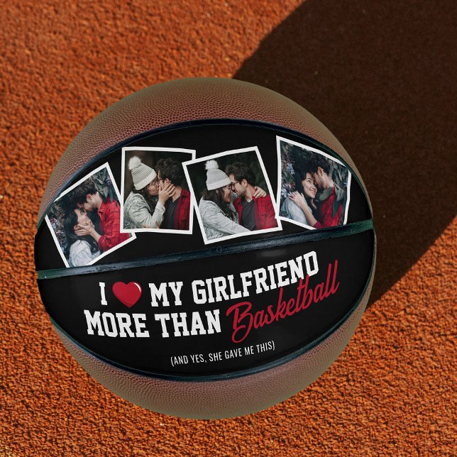 Funny I Love My Girlfriend 4 Photo Basketball (Creator Uploaded)