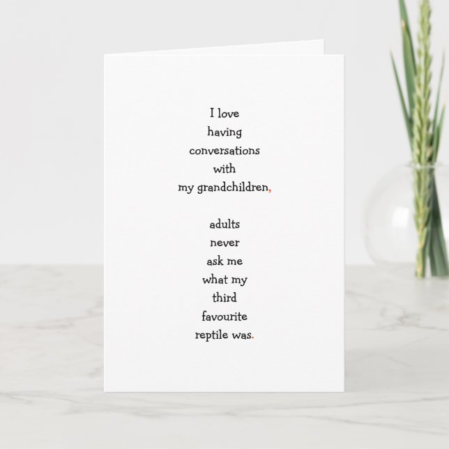 Funny I Love My Grandkids Grandpa Grandma Quote Holiday Card (Front)