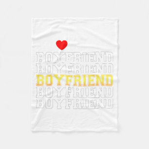 Funny I Love My Handsome Boyfriend Valentine  Fleece Blanket