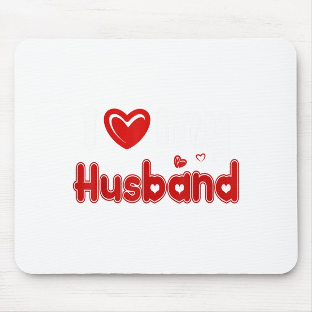 Funny I Love My Husband  Mouse Mat (Front)