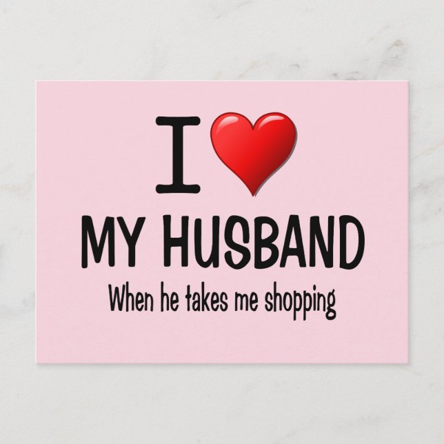 Funny I love my husband Postcard (Front)