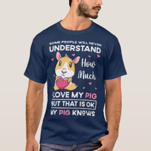 Funny I Love My Pig Farmer Domestic Animal Pig Far T-Shirt