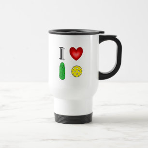 Funny I Love Pickleball Sports Art Graphic Travel Mug
