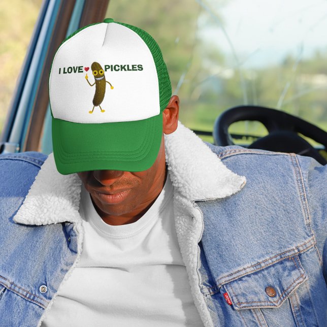 Funny I Love Pickles Cartoon Hat (Creator Uploaded)