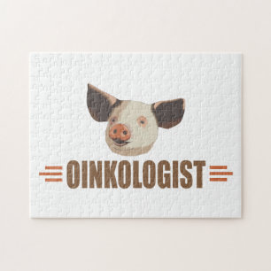 Funny I Love Pigs Jigsaw Puzzle