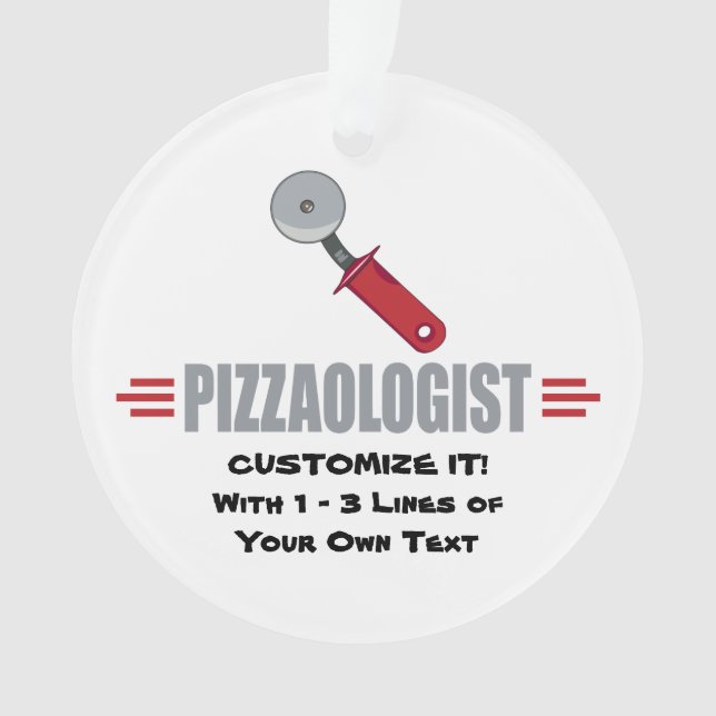 Funny I Love Pizza Ornament (Front)