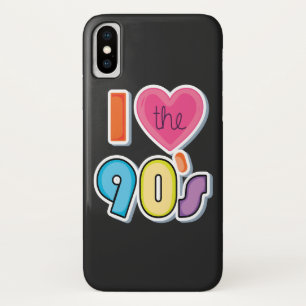 Funny I Love The 90's, 1990's Theme Party  iPhone X Case